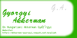 gyorgyi akkerman business card